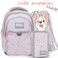 DERFORM BackUp ergonomikus kutyás iskolatáska, hátizsák SZETT - Cute Puppies iskolatáska