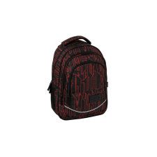 DERFORM BackUp iskolatáska, hátizsák - 3 rekeszes - Black, red (PLB7X51) iskolatáska