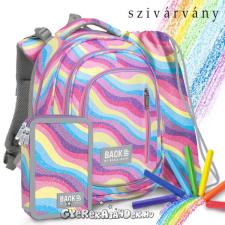 DERFORM BackUp iskolatáska hátizsák Premium SZETT - Szivárvány iskolatáska