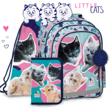 DERFORM Cleo és Frank cicás iskolatáska hátizsák SZETT - Little Cats iskolatáska