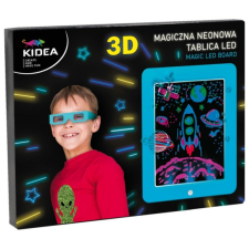 DERFORM Kidea 3D Neon rajztábla szemüveggel - kék kreatív és készségfejlesztő