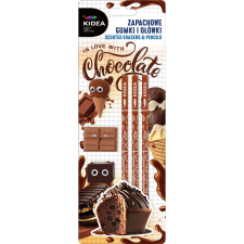 DERFORM Kidea Grafit Ceruza - 3 db-os - Illatos Radírral - Chocolate (ZAGOCKA) (ZAGOCKA) ceruza