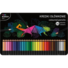 DERFORM Kidea Háromszög Színes Ceruza Fém Dobozban - 36 db-os (DERF.KTMP36KA) színes ceruza