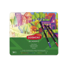 Derwent &quot;Academy&quot; színes ceruza készlet fém doboz 24 különböző szín (2301938) színes ceruza