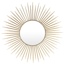  Design kerek fali tükör hegyes arany napsugarakkal keretezve 76x76x2,5cm bútor