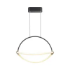  Design LED csillár (12W) fekete színű - meleg fehér