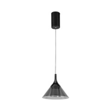  Design LED függeszték (9W) fekete színű, tölcsér forma - természetes fehér világítás
