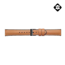 Designed for SAMSUNG BRALOBA TRAVELLER pótszíj (univerzális, 22 mm, valódi bőr, levarrt szél) BARNA [Honor Watch GS 3] (5996457858774) okosóra kellék