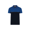 Designed To Work WK210 kétszinű, környezetbarát rövid ujjú galléros póló Designed To Work, Navy/Royal Blue-S