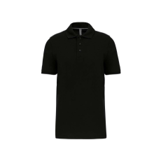 Designed To Work WK270 rövid ujjú férfi galléros póló, kontrasztos diszítésekkel Designed To Work, Black/Silver-4XL