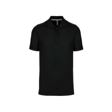 Designed To Work WK274 férfi galléros póló rövid ujjakkal, oldalsó slicceléssel Designed To Work, Black-XL