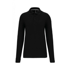 Designed To Work WK276 hosszú ujjú galléros férfi piké póló Designed To Work, Black-L