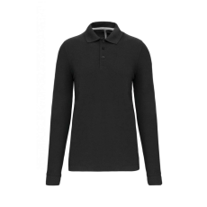 Designed To Work WK276 hosszú ujjú galléros férfi piké póló Designed To Work, Dark Grey-XL