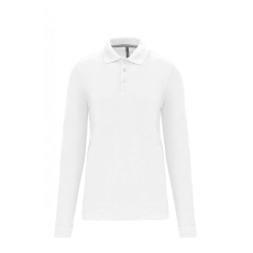 Designed To Work WK276 hosszú ujjú galléros férfi piké póló Designed To Work, White-S