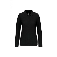 Designed To Work WK277 Női hosszú ujjú galléros piké póló Designed To Work, Black-L