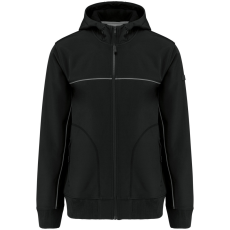 Designed To Work WK450 kétszínű három rétegű, kapucnis softshell dzseki Designed To Work, Black-S