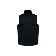 Designed To Work WK607 bélelt unisex mellény sok zsebbel Designed To Work, Black-XL