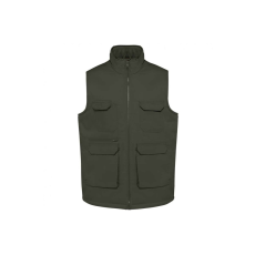 Designed To Work WK607 bélelt unisex mellény sok zsebbel Designed To Work, Dark Khaki-L