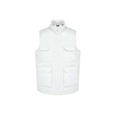 Designed To Work WK607 bélelt unisex mellény sok zsebbel Designed To Work, White-XS