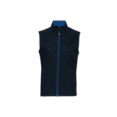 Designed To Work WK6148 férfi mellény három zsebbel és kontrasztos díszítésekkel Designed To Work, Navy/Light Royal Blue-5XL