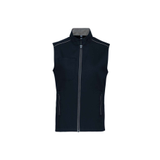 Designed To Work WK6148 férfi mellény három zsebbel és kontrasztos díszítésekkel Designed To Work, Navy/Silver-5XL