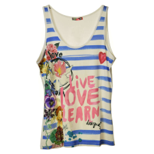 Desigual Blue Summer ujjatlan női póló – L/XL női póló