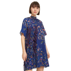 Desigual Desigual Florence kék, virágmintás női ruha – 36