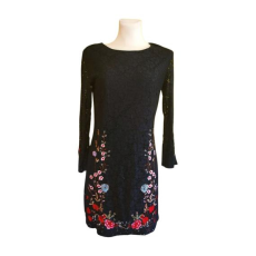  Desigual fekete hímzett mintás női ruha (méret: 40/L)