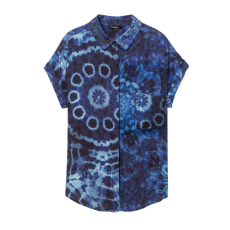 Desigual Nola kék mintás női blúz