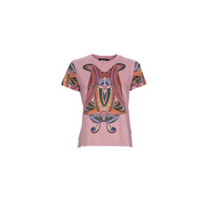 Desigual Rövid ujjú pólók FLOWER Rózsaszín EU XS női póló