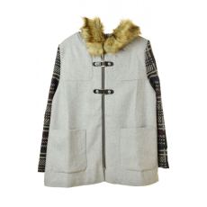 Desigual Szürke Női Kabát - Csillogó Ujjú - 44