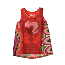 Desigual Wyoming piros, mintás, ujjatlan lány felső gyerek póló