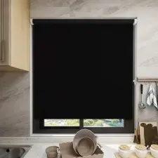 Deswin 55×160 cm hőszigetelő roló, fúrás nélkül, fekete lakástextília
