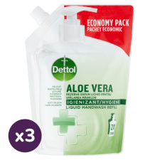 Dettol pumpás folyékony szappan utántöltő, Aloe Vera (3x500 ml) tisztító- és takarítószer, higiénia