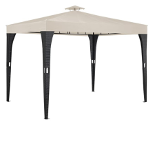 Deuba polyrattan kerti pavilon fekete-krém 3x3m kerti bútor