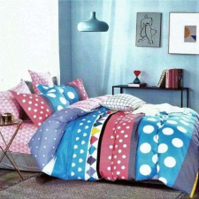 Devi Fashions ágynemű kék rózsaszín pöttyös lakástextília