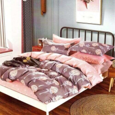 Devi Fashions rózsás ágynemű mályva színben lakástextília