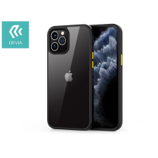 Devia Apple iPhone 12/12 Pro ütésálló hátlap - Devia Shark Series Shockproof Case - black/transparent tok és táska