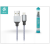 Devia Apple iPhone 5/5S/5C/SE/iPad 4/iPad Mini USB töltő- és adatkábel - 1 m-es vezetékkel - Devia Tube Lightning USB 2.4A - silver/blue