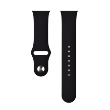 Devia Apple Watch 1/2/3/4/5 okosóra szilikon szíj, fekete, 38/40/41mm, Devia Deluxe Sport okosóra kellék