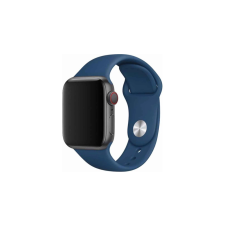 Devia Apple Watch 4/5/6/7/8/9/SE/SE2/Ultra/Ultra2 okosóra szilikon szíj, 42/44/45/49mm kompatibilis, kék, Devia Deluxe Sport okosóra kellék
