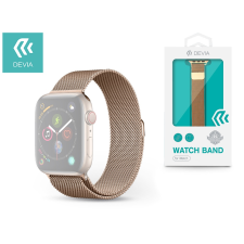 Devia Apple Watch fém szíj - Devia Elegant Series Milanese Loop - 38/40 mm - gold (ST325069) okosóra kellék