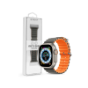 Devia Apple Watch szilikon sport szíj - Deluxe Series Sport6 Silicone Two-tone Watch Band - 42/44/45/49 mm - szürke/narancs