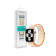 Devia Apple Watch szövet sport szíj - Devia Nylon Woven Deluxe Series Sport3 Watch    Loop - 42/44/45/49 mm - cream white (ST364648) okosóra kellék