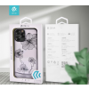 Devia Crystal Flora iPhone 12 Pro Max (6,7") fekete virág mintás köves hátlap tok