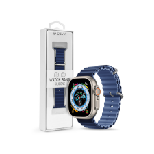 Devia Deluxe Apple Watch S4/S5/S6/S7/S8/S9/SE/Ultra Szilikon Sport Szíj 42/44/45/49mm - Kék okosóra kellék