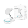 Devia Extreme Speed Series 15W Qi 3 In 1 vezeték nélküli töltő Smartphone/iWatch/Airpods - fehér (ST111844)