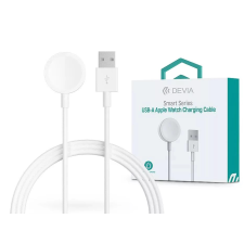 Devia Smart Series mágneses töltőkábel Apple Watch-hoz + USB-A kábel fehér okosóra kellék