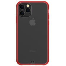 Devia Soft Elegant iPhone 11 Pro Max (6,5&quot;) átlátszó tok piros kerettel tok és táska