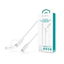 Devia ST121485 Smart Series 60W+27W PD cable 1,2m White kábel és adapter